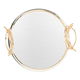 Steel tray with gold edges Al Saif Gallery, 30 x 30 x 2 cm, round, small - silver product image 1
