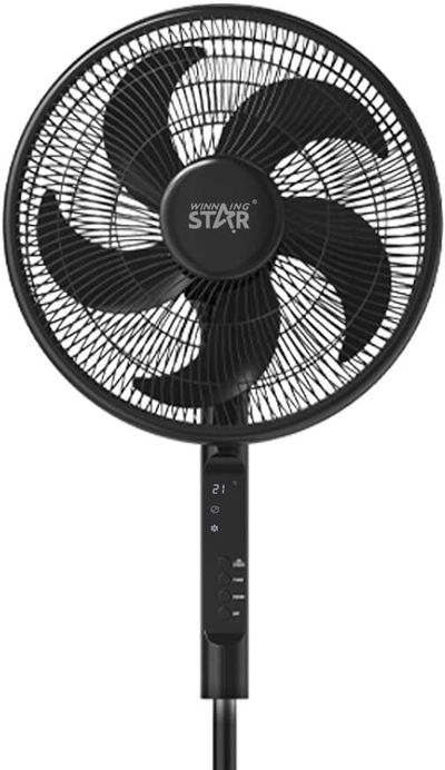 Winning Star ST-4204 Pedestal Fan, 16 Inch, 55W, 5 Blades, 3 Speeds, Digital - Black product image 7