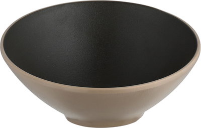 زبدية تقديم ميلامين السيف غاليري، 22.5x22.5x9 سم، دائري عميق - بيج رمادي product image 1