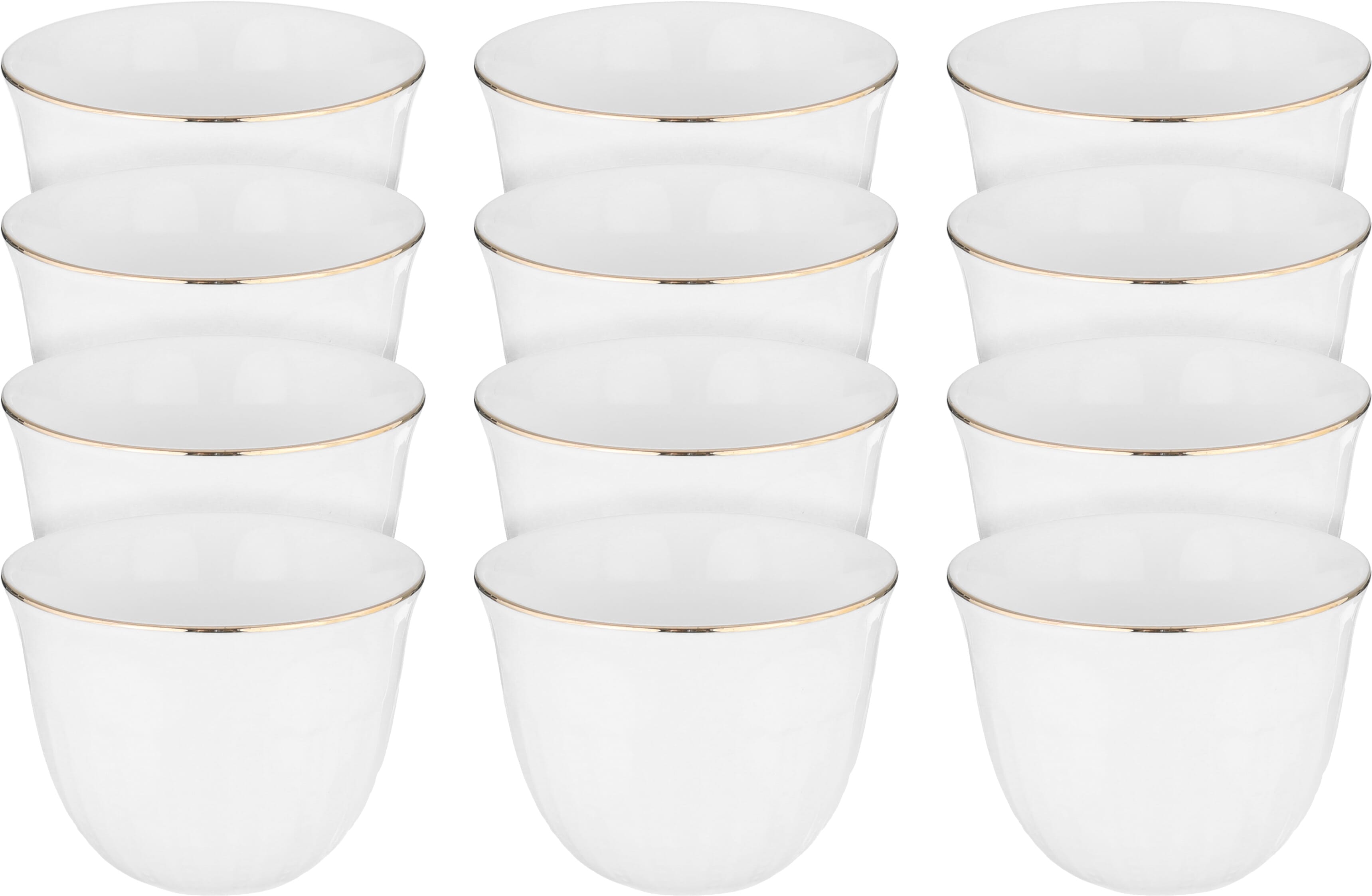 Al Saif Gallery porcelain cup set, 90 ml, 12 pieces - white product image 1