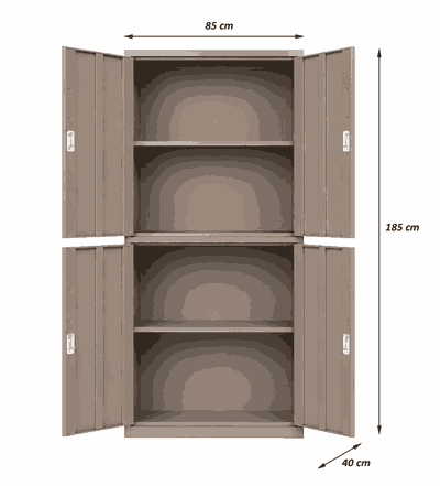 دولاب ملفات معدن، 185×85×40 سم - بيج product image 3