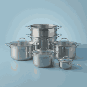 طقم قدور استيل روكي، 11 قطع - فضي product image
