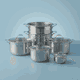 طقم قدور استيل روكي، 11 قطع - فضي product image 1