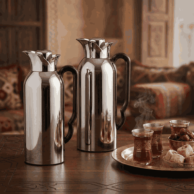 طقم ترامس طويق السيف غاليري، 1/0.75 لتر، الخامة الداخلية زجاج - فضي product image 2