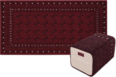 بكج سجادة مع مركى بوليستر سجادتي، 100×300 سم - احمر product image 1