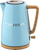 غلاية كهربائية تايفون، 2200 واط، 1.7 لتر، يد خشب، TY-01-003 BL - ازرق product image 1