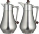 Al Saif Gallery Al Dana 2 Thermos Set, , 1/1 Liter, 2 Pieces, Glass Inner Container, Stainless Steel Outer Body, Push Button - Matte Wood Finish Silver product image 2
