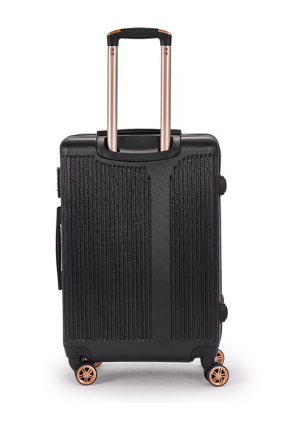 طقم شنط سفر ABS ليمرا، 4 مقاسات، 4 عجلات، بزاوية 360 درجة، OT-501864 - أسود product image 5