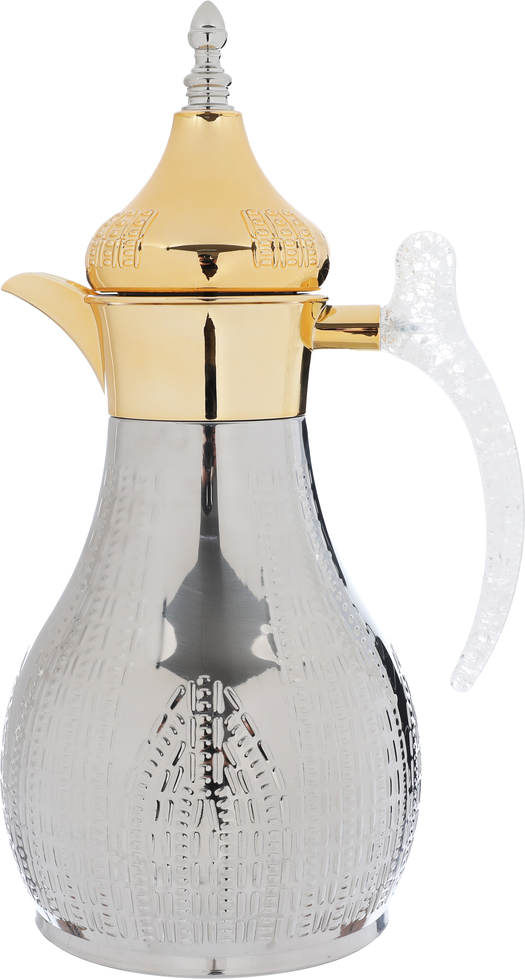 Al Saif Gallery Haila Thermos set, 1.2/1.2 litres, two pieces, steel inner case, steel outer case - silver and gold product image 2