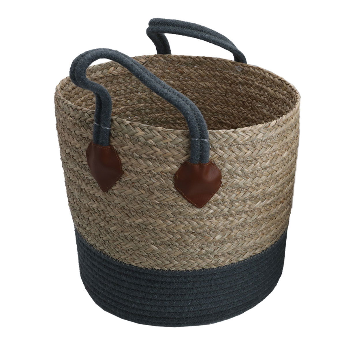 Al Saif Gallery Cotton Baskets Set, 20 x 30 x 35 cm, Round, with Handle, 3 Pieces - Beige product image 3
