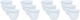 Al Saif Gallery porcelain coffee cup set, 12 pieces - white product image 1