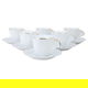 Al Saif Gallery porcelain espresso coffee cups set with golden script, 12 pieces, 90 ml - white product image 2