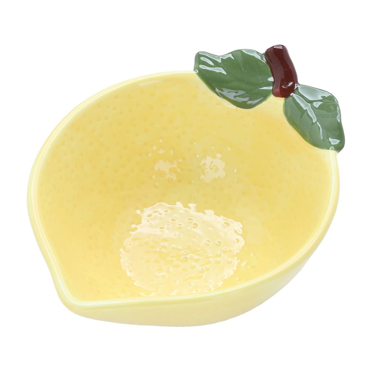 Al Saif Gallery Porcelain Bowl, 15.8 x 12.6 x 6.9 cm, lemon shape - yellow product image 2