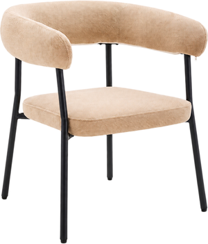كرسي مودرن حديد ضد الصداء، 73×53×52 سم، قماش شانيل - كوفي product image