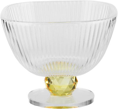 طقم زبدية زجاج السيف غاليري، 10x10x8 سم - شفاف عسلي product image 3