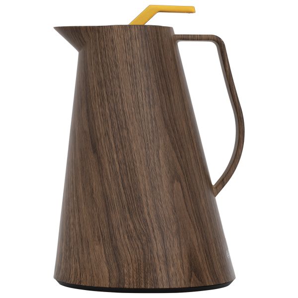 ترمس زجاج جلوري، 1 لتر، هيكل خارجي بلاستيك - خشبي product image