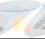 طقم تقديم شاي وقهوة زجاج وبورسلان السيف غاليري، 18 قطعة، يد زرقاء - شفاف أبيض product image 3