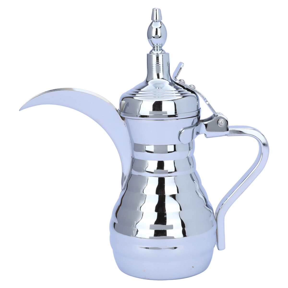 Al Saif Gallery Tuwaiq Steel Dallah, 32 cm, engraved - silver product image 2