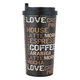 كوب قهوة بغطاء بلاستيك السيف غاليري، 470 مل - اسود product image 1