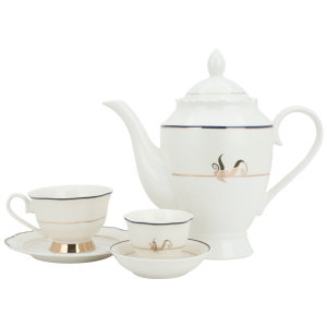 طقم سفرة بورسلان السيف غاليري، 65 قطعة - أبيض product image 2