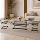 طقم طاولات زجاج و ستيل و اكرليك، 5 قطع - شفاف اسود product image 1
