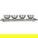 Al Saif Gallery yogurt set with steel topper, 10 x 16 x 63 cm, 5 pieces, base - silver product image 1