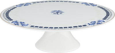 طقم ستاند كيك بورسلان السيف غاليري، 9 قطع، مشجر ازرق، قاعدة - ابيض شفاف product image 2