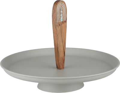 شيالة تقديم ستانلس استيل السيف غاليري، 19×27×27 سم، مسكة يد خشب - بيج خشبي product image 2