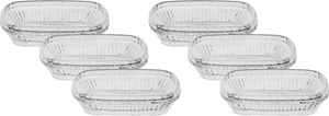 Al Saif Gallery Glass Serving Dish Set, 8x6.5x2 cm, 6 Pieces, Oval - Clear product image