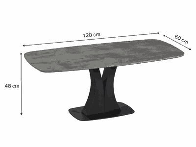 طقم طاولات خشب و معدن، 5 قطع - رمادي غامق product image 4