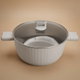 طقم قدور جرانيت روبوست، 9 قطع، بغطاء زجاج - بيج product image 1