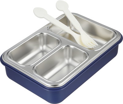 لانش بوكس بلاستيك السيف غاليري، 24x17x7 سم، خامة داخلية استيل، غطاء شفاف، ثلاث خانات - متعدد الألوان product image 5