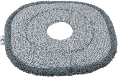 طقم ممسحة أرضيات ريبال ماجيك، دائري، عصا استيل 160 سم، 2 فرشاه تنظيف، 2 قطعة حذاء - أبيض رمادي product image 6