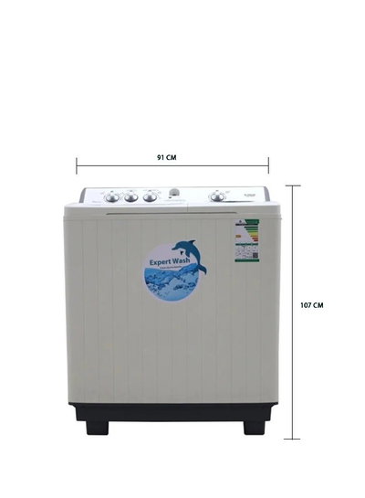 غسالة نصف اوتوماتيك فريش، 12 كجم، حوضين، تحميل علوي، FWM-20000 - ابيض product image 3