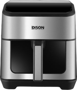 قلاية هوائية إديسون، 1900 واط، 8 لتر، 37.3x30x31.2 سم، ديجيتال، 4 برامج، تحكم لمس، GLA-8002H - أسود فضي product image