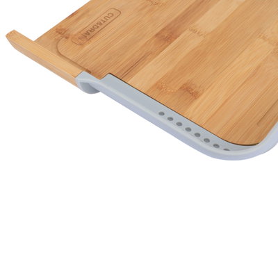 Al Saif Gallery Wood Cutting Board, Rectangular, with Drainer - Grey product image 4