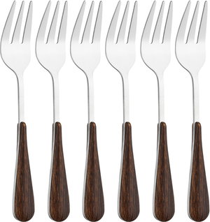 طقم شوك ستانلس استيل السيف غاليري، 6 قطع - فضي خشبي product image