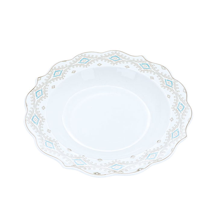 طقم عشاء بورسلان منقوش السيف غاليري، 24 قطعة - أبيض product image 3