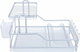 ستاند تجفيف صحون استيل السيف غاليري، 55x35x27 سم، 2 دور - فضي product image 3