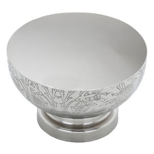 Al Saif Gallery steel bowl, 13 x 8 cm, deep round, with base - silver product image 2