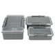 طقم علب بلاستيك السيف غاليري، مستطيل، 3 قطع - رمادي product image 4