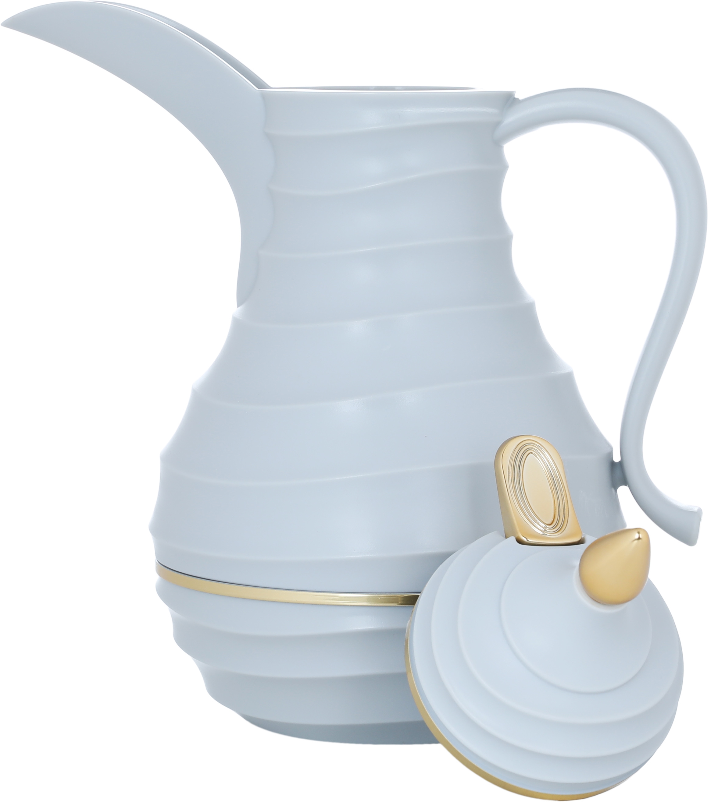Al Saif Gallery Blanca thermos set, 1/0.75 liter, thermal glass inner container, plastic outer shell - light gray product image 6