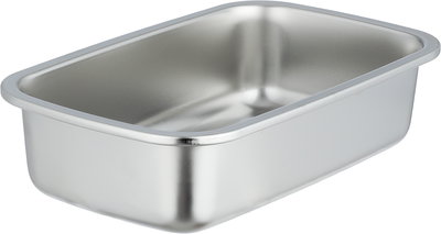 علبة تخزين ستانلس استيل الصحاح، 12x19x6 سم، غطاء بلاستيك، قفل - فضي شفاف product image 3