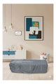 حظيرة لعب اطفال فان مومنت، 125×65 سم، مع ناموسية - رمادي product image 4