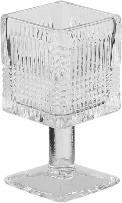 Al Taj Home Trading Establishment Crown Home Foundation Glass Serving Set, 70ml, 3 Pieces, Square, Base - Clear product image 2