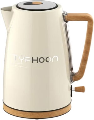 غلاية كهربائية تايفون، 2200 واط، 1.7 لتر، يد خشبي، TY-01-003 OW - اوف وايت product image