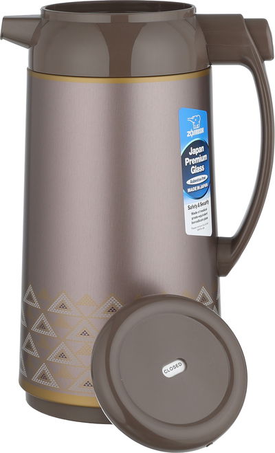 ترمس أبو فيل زوجرشي، 1 لتر، حافظة داخلية زجاج، مفتاح تأمين - بني ذهبي product image 4