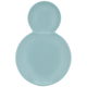 Al Saif Gallery porcelain plate divided into two parts, 20x13 cm, round - green product image 2