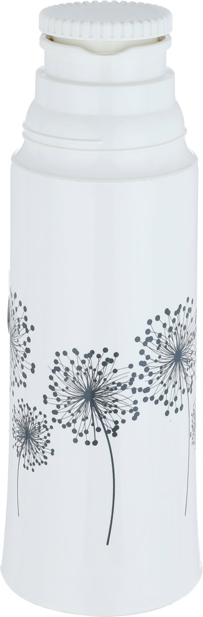 Helios thermos, heat preservation, 0.5 liters, thermal glass inner container, plastic outer shell - white product image 3