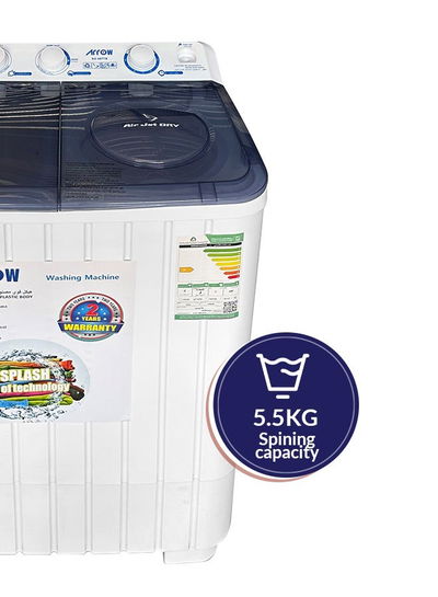 Arrow RO-08TTB washing machine, 7 kg, twin tub - White product image 7